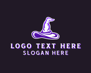 Magical - Witch Hat Magician logo design