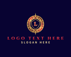Expensive - Premium Decorative Shield logo design