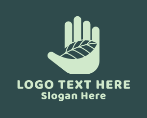 Botanical Leaf Hand  Logo