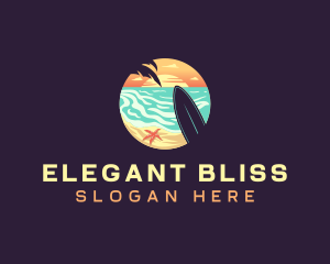 Holiday Getaway - Tropical Beach Vacation logo design