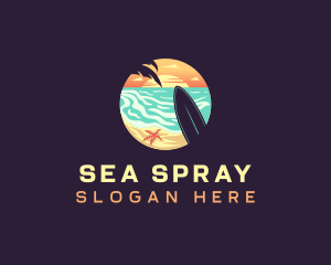 Tropical Beach Vacation logo design