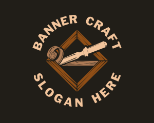 Wood Carving Chisel logo design