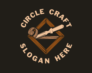 Wood Carving Chisel logo design