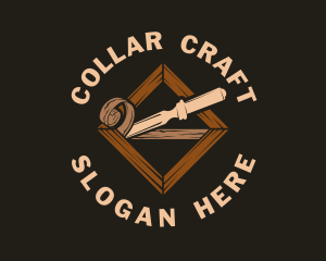 Wood Carving Chisel logo design