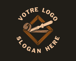 Upholsterer - Wood Carving Chisel logo design