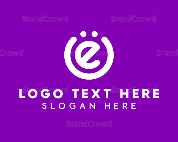 Electronic Business Emoji Letter E Logo