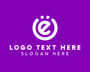 App - Electronic Business Emoji Letter E logo design