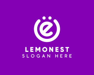 Financial - Electronic Business Emoji Letter E logo design