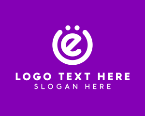 Group - Electronic Business Emoji Letter E logo design