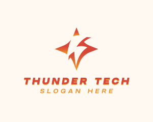 Star Thunder Lightning logo design