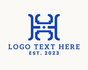 Text - Greek Restaurant Letter H logo design