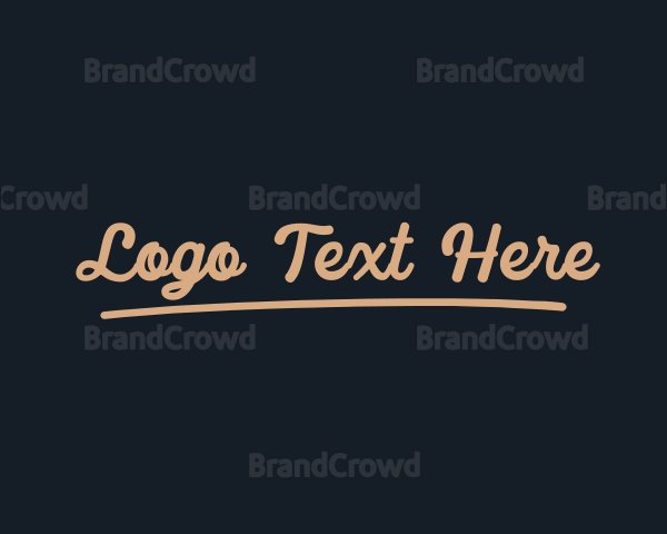 Handwritten Retro Script Logo