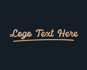 Brand - Handwritten Retro Script logo design