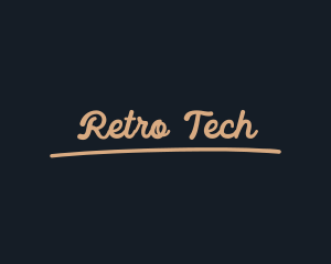 Handwritten Retro Script logo design