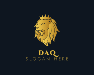 Predator - Gold Angry Lion logo design