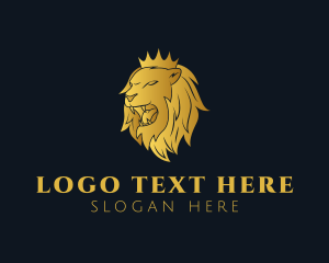 Predator - Gold Angry Lion logo design