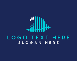 Recording Studio - Abstract Ocean Wave logo design