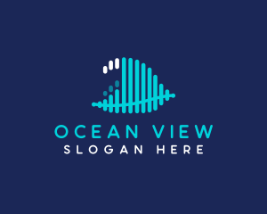 Abstract Ocean Wave logo design