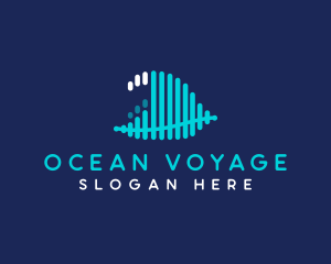 Abstract Ocean Wave logo design