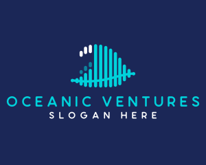 Abstract Ocean Wave logo design