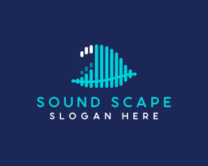 Audiovisual - Abstract Ocean Wave logo design