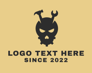 Black - Skull Hardware Tools logo design