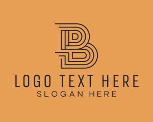 Modern Maze Letter B Logo