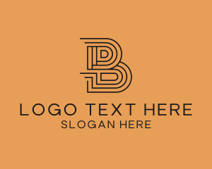 Stock Market - Modern Maze Letter B logo design