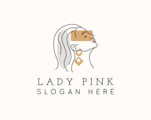 Lady Beauty Earring logo design