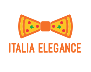 Italy - Pizza Bow Tie logo design