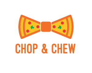 Fast Food - Pizza Bow Tie logo design
