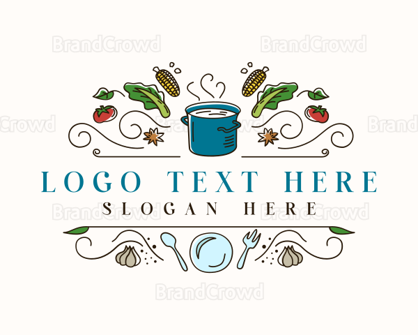 Restaurant Recipe Cooking Logo
