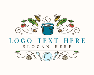 Restaurant Food Recipe Cooking logo design