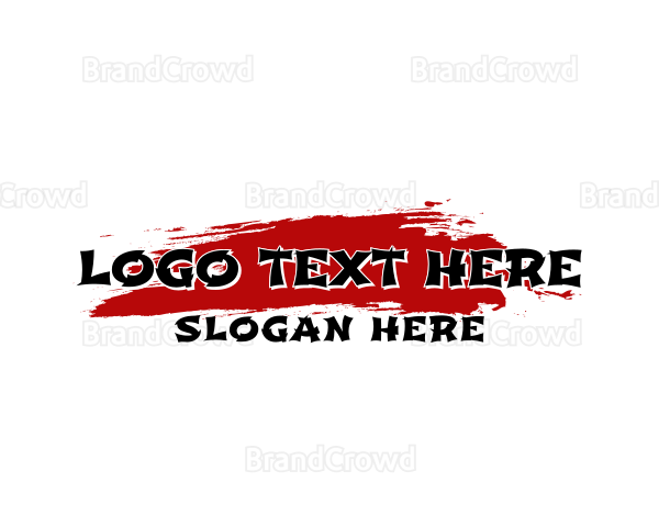 Brush Asian Wordmark Logo