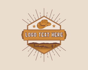 Wild West Cowboy Hat Logo