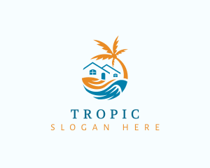 Tropical Beach House logo design