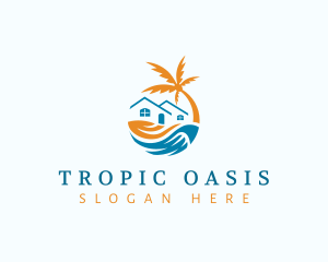 Tropical Beach House logo design