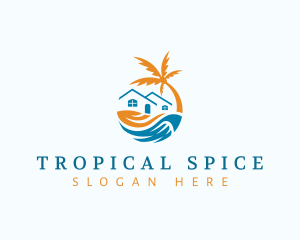 Tropical Beach House logo design