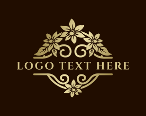 Premium Ornament Flower  Logo