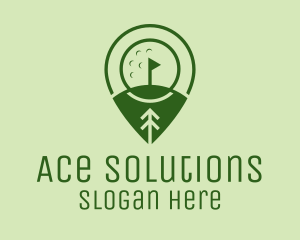 Golf Course Location  logo design