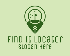 Locator - Golf Course Location logo design