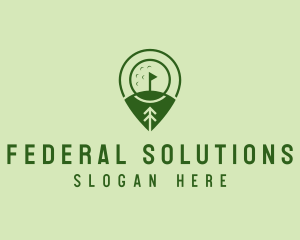 Golf Course Location  logo design