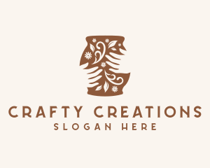 Hobby - Floral Handmade Pottery logo design