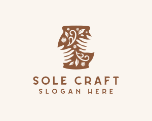 Floral Handmade Pottery logo design