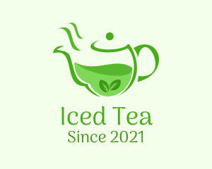 Organic Tea Kettle logo design