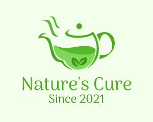 Organic Tea Kettle logo design