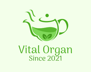 Organic Tea Kettle logo design