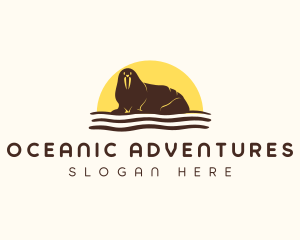 Walrus Ocean Wildlife logo design