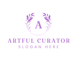 Beauty Salon Wreath logo design