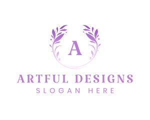 Beauty Salon Wreath logo design